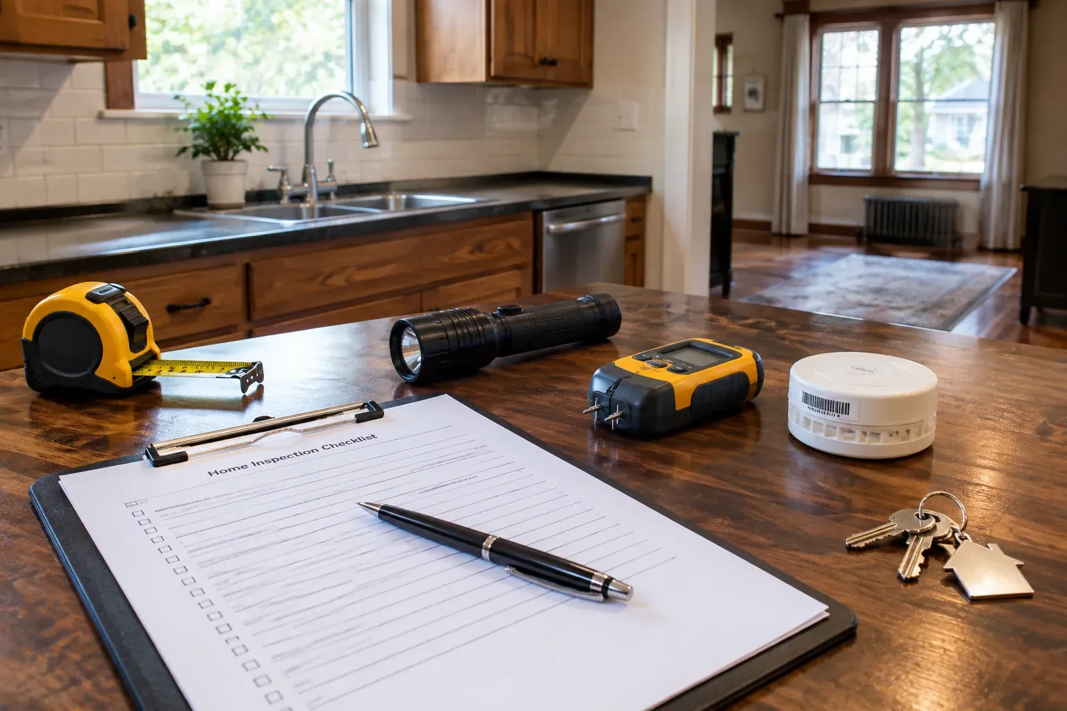 Radon mitigation system in a home